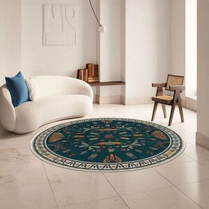 Imagine Covor, Kece-Fr65, 120x120 cm, Poliester, Albastru