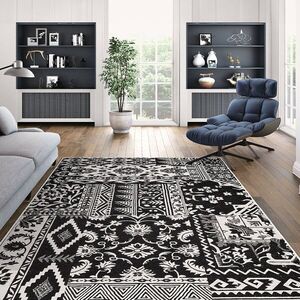 Imagine Covor, Kece-Fr89, 80x200 cm, Poliester, Negru