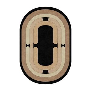Imagine Covor, Sftkece045-Oval, 80x120 cm, Poliester, Negru