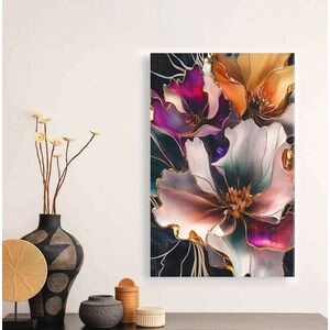 Imagine Tablou decorativ, YNS-1012-45 x 70, Canvas, Lemn, Multicolor