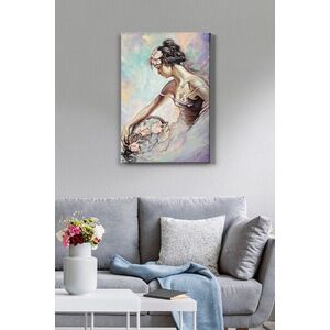 Imagine Tablou decorativ, Kanvas Tablo (50 x 70), Canvas, Rama din lemn (grosime 3 cm), Multicolor