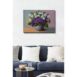 Imagine Tablou decorativ, Kanvas Tablo (50 x 70), Canvas, Rama din lemn (grosime 3 cm), Multicolor
