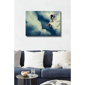 Imagine Tablou decorativ, Kanvas Tablo (50 x 70), Canvas, Rama din lemn (grosime 3 cm), Multicolor