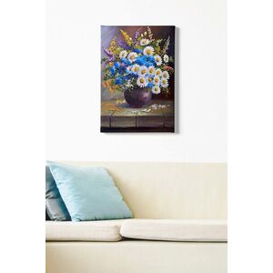 Imagine Tablou decorativ, Kanvas Tablo (50 x 70), Canvas, Rama din lemn (grosime 3 cm), Multicolor