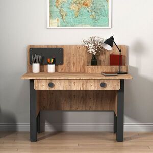 Imagine Birou, Hanah Home, Valerin, 120x72x60 cm, PAL, Pin Atlantic / Antracit