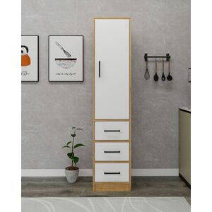 Imagine Dulap multifunctional, Hanah Home, Modera, 40x181.8x40 cm, PAL, Stejar Safir / Alb