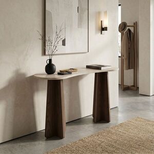 Imagine Consola, Hanah Home, Zen, 120x75x35 cm, PAL, Travertin / Nuc