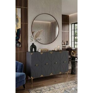 Imagine Consola, Hanah Home, Alfa 120, 120x75x32 cm, PAL, Antracit / Aur
