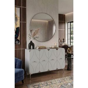 Imagine Consola, Hanah Home, Alfa 120, 120x75x32 cm, PAL, Alb / Argintiu