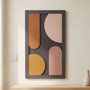 Imagine Tablou decorativ, Lunis, MDF, Dimensiuni: 40 x 68 cm, Multicolor