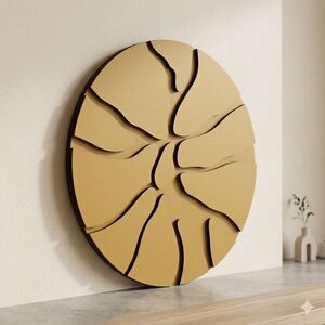 Imagine Tablou decorativ, Core Gold, MDF, Dimensiune: 50 x 50 cm, Auriu