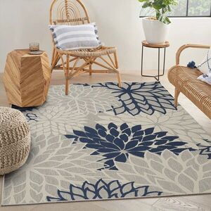 Imagine Covor, Woopamuk262, 80x300 cm, Bumbac/Poliester, Albastru navy