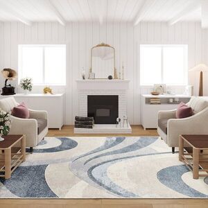 Imagine Covor, Woopamuk275, 140x220 cm, Bumbac/Poliester, Albastru