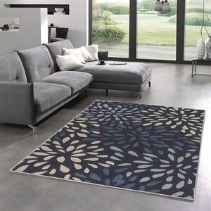 Imagine Covor, Woopamuk282, 100x200 cm, Bumbac/Poliester, Albastru navy