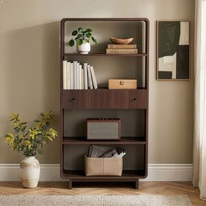 Imagine Corp biblioteca, Hanah Home, Senza, 78x153x34 cm, PAL, Maro