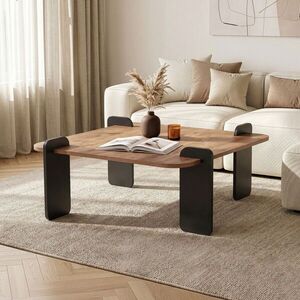 Imagine Masuta de cafea, Hanah Home, Marais, 90x35x90 cm, PAL, Pin Atlantic / Antracit