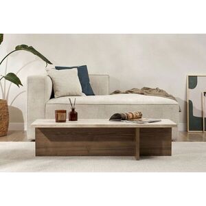 Imagine Masuta de cafea, Hanah Home, Harbor, 120x30x45 cm, PAL, Travertin Venezia Nuc