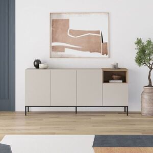 Imagine Consola, Hanah Home, Cailin 180, 180x80x41.8 cm, PAL, Gresie / Stejar Sepet / Negru