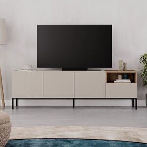 Imagine Comoda TV, Hanah Home, Cailin 180, 180x55x41.8 cm, PAL, Gresie / Stejar Sepet / Negru