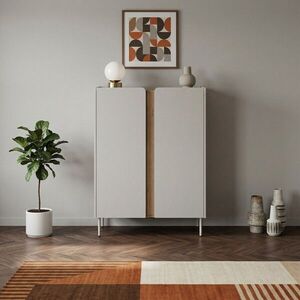 Imagine Bufet, Hanah Home, Lucile, 90x120.4x40.5 cm, PAL, Santstone / Stejar Sepet
