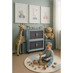 Imagine Dulap multifunctional, Hanah Home, Lavine 67, 32x67x56 cm, PLASTIC, Bleu
