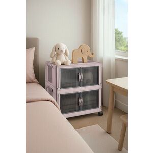 Imagine Dulap multifunctional, Hanah Home, Lavine 67, 32x67x56 cm, PLASTIC, Roz pudra