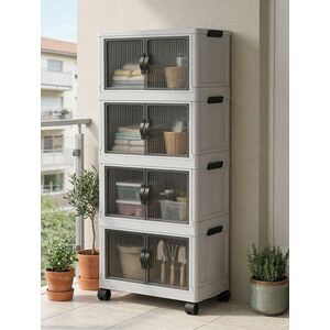 Imagine Dulap multifunctional, Hanah Home, Lavine 127, 56x127x56 cm, PLASTIC, Alb