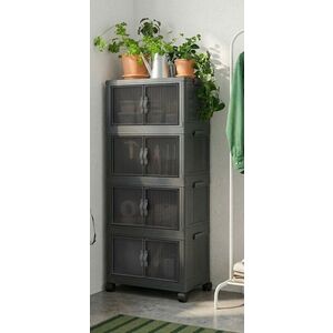 Imagine Dulap multifunctional, Hanah Home, Lavine 127, 56x127x56 cm, PLASTIC, Antracit