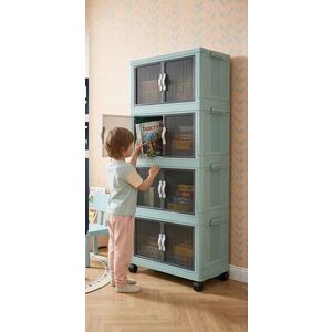 Imagine Dulap multifunctional, Hanah Home, Lavine 127, 56x127x56 cm, PLASTIC, Bleu