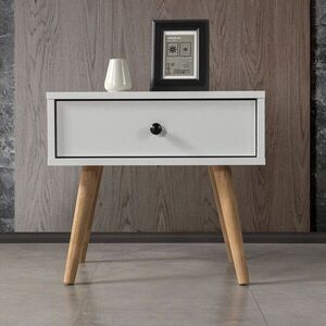 Imagine Noptiera, Hanah Home, Vita 5101, 55x49x55 cm, PAL, Alb