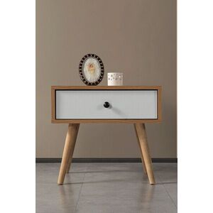 Imagine Noptiera, Hanah Home, Vita 5107, 55x49x55 cm, PAL, Nuc/Alb