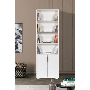 Imagine Corp biblioteca, Hanah Home, Evm 8104, 60x187x30 cm, PAL, Alb