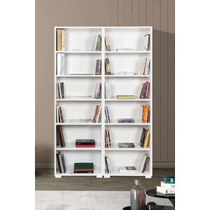 Imagine Corp biblioteca, Hanah Home, Evm 8224, 120x187x30 cm, PAL, Alb