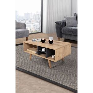 Imagine Masuta de cafea, Hanah Home, Sina 2021, 90x43x55 cm, PAL, Stejar safir / Antracit