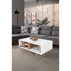 Imagine Masuta de cafea, Hanah Home, Sina 2024, 90x43x55 cm, PAL, Alb/Maro