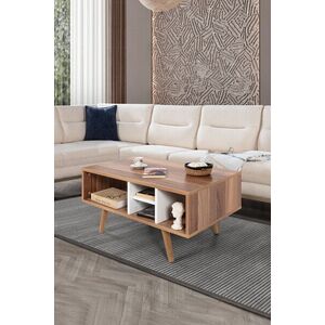 Imagine Masuta de cafea, Hanah Home, Sina 2025, 90x43x55 cm, PAL, Nuc/Alb