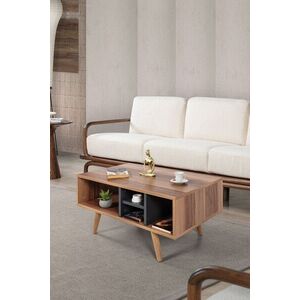 Imagine Masuta de cafea, Hanah Home, Sina 2026, 90x43x55 cm, PAL, Nuc / Antracit
