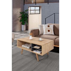 Imagine Masuta de cafea, Hanah Home, Venüs 2033, 90x43x55 cm, PAL, Stejar safir / Antracit