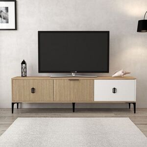 Imagine Comoda TV, Hanah Home, Neva 3802, 180x50x35 cm, PAL, Stejar / Alb