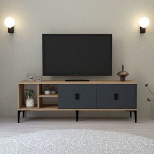 Imagine Comoda TV, Hanah Home, Era 3505, 150x50x35 cm, PAL, Stejar safir / Antracit