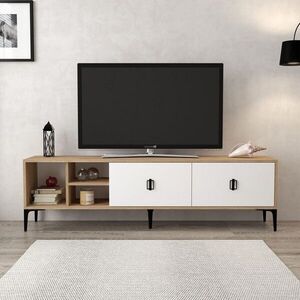 Imagine Comoda TV, Hanah Home, Era 3804, 180x50x35 cm, PAL, Stejar Safir / Alb