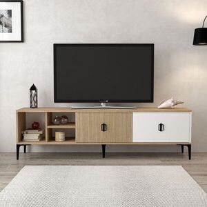 Imagine Comoda TV, Hanah Home, Era 3806, 180x50x35 cm, PAL, Stejar / Alb