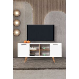Imagine Comoda TV, Hanah Home, Sina 3318, 130x59x35 cm, PAL, Alb/Maro