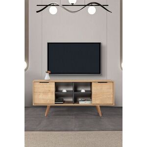 Imagine Comoda TV, Hanah Home, Sina 3319, 130x59x35 cm, PAL, Stejar safir / Antracit