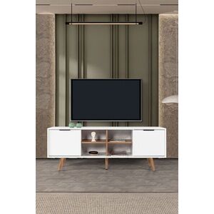 Imagine Comoda TV, Hanah Home, Sina 3618, 160x59x35 cm, PAL, Alb/Maro