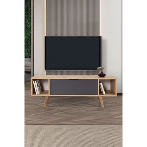 Imagine Comoda TV, Hanah Home, Mesir 3324, 130x47x35 cm, PAL, Stejar safir / Antracit