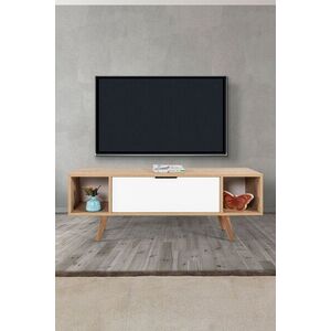 Imagine Comoda TV, Hanah Home, Mesir 3328, 130x47x35 cm, PAL, Stejar Safir / Alb