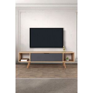 Imagine Comoda TV, Hanah Home, Mesir 3624, 160x47x35 cm, PAL, Stejar safir / Antracit