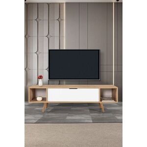 Imagine Comoda TV, Hanah Home, Mesir 3628, 160x47x35 cm, PAL, Stejar Safir / Alb