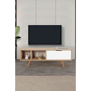 Imagine Comoda TV, Hanah Home, Venüs 3340, 130x46x35 cm, PAL, Stejar Safir / Alb